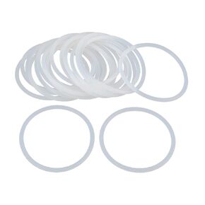 X AUTOHAUX Silicone O-Rings, 60mm OD 53.8mm ID 3.1mm Width VMQ Seal Gasket for Compressor Valves Pipe Repair, White, Pack of 20