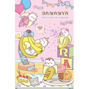 Trends International Bananya - Party Wall Poster, 22.375" x 34", Unframed Version