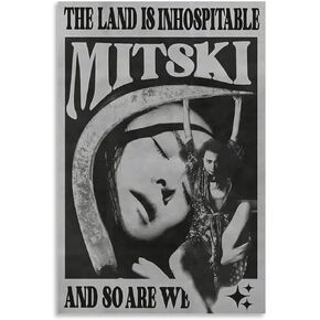 ملصق ميتسكي مغني ملصق ملصق ملصق عتيق لوحة زخرفية من القماش وملصقات جدارية وصورة فنية مطبوعة ملصقات ديكور لغرفة النوم العائلية الحديثة 12 × 18 بوصة (30 × 45 سم) in Kuwait