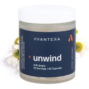 Avantera Premium Nootropic, Unwind | Support Healthy Stress Levels & Immune System, Gut Health & Improve Sleep Efficiency | 30 Day Supply