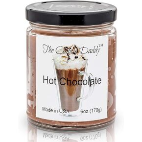 Hot Chocolate Cocoa Candle 6 oz Glass jar - 40 Hour Burn time - Poured in Small batches in The USA