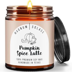 شموع عيد الميلاد المعطرة - شموع العطلات - الشتاء والخريف - شمعة شمع الصويا الفاخرة - لاتيه بامكبين سبايس in Kuwait