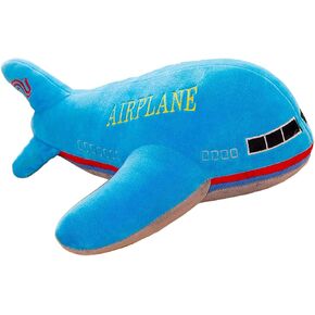 Airplane Plush Aircraft Toy Stuffed Blue Plane Pillow Gifts for Boys Kids 15.7"
