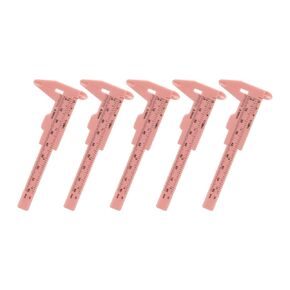 Mini Plastic Caliper 5/10 Pack 80mm Vernier Caliper Double Scale Sliding Gauge Measuring Tool for Student Office Jewelry Sliding Gauge Ruler Measuring Tool Pink (5pcs)