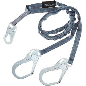 FallTech 8259Y3 Internal 6-Foot Y-Leg Shock Absorbing Lanyard with Rebar Hooks