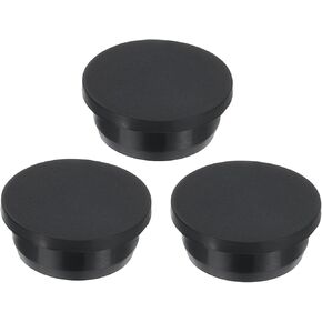 PATIKIL 34.3mm Diameter Rubber Hole Plugs, 3 Pcs Silicone Rubber Round Hole Stoppers for 33-34mm Hole, Black