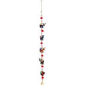 Indian Traditional Five Small Elephant Hanging Layer, Door Hanging, Wall Hanging, Decorative Hanging