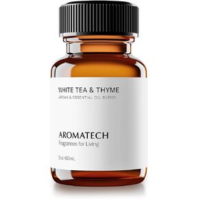 AromaTech White Tea & Thyme Premium Aroma Oil – Crisp & Delicate Home Fragrance with Notes of Tea Leaf, Fresh Thyme & Amber for Scent Diffusers, Cold-Air and UltraSonic Scent Machines – 60 mL