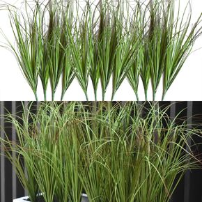 Artificial Plants for Outdoor Indoor Decor, 12 Bundles Artificial Shrubs Wheat Grass Greenery Artificial Greenery Stems Fake Tall Grass Artificial Grass for Home,Garden,Office,Patio,Farmhouse (Purple)