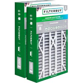 Filterbuy 16x26x5 Air Filter MERV 8 Dust Defense (2-Pack), Pleated HVAC AC Furnace Air Filters for Electro-Air, Emerson, White Rodgers, and Comfort Plus (Actual Size: 16.00 x 25.75 x 4.88 Inches)