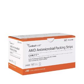 Curity™ AMD Polyhexamethylene Biguanide Gauze Packing Strip, 0.5IN x 1YD, Case of 50