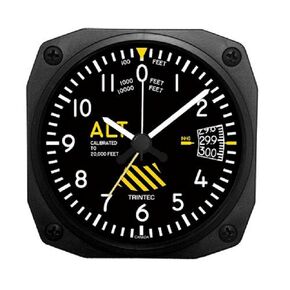 Trintec 30 th Anniversary Aviation Altimeter Altitude Travel Alarm Clock 3.5" DM60-SE