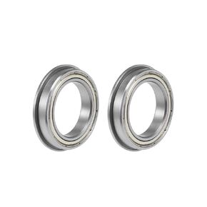 uxcell F6805ZZ Flange Ball Bearing 25x37x7mm Shielded Chrome Bearings 2pcs