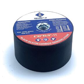 SIGNI 4 inch SiC Silicon carbide Grinding Stone with 5/8 arbor thread for granite masonry (C16)