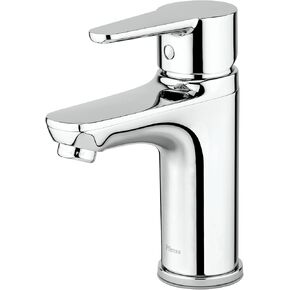 Pfister Pfirst Modern Bathroom Sink Faucet, Single Handle, Single Hole, Polished Chrome Finish, LG1420600