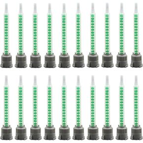 20 Mixing Nozzles Epoxy Adhesive Mixing Nozzle Tips Epoxy Resin Mixer Glue Gun Applicator for 50ml/1.7oz (1:1/2:1 Ratio)