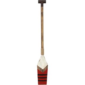 Stratton Home Decor S07724 Nautical Oar Wall Decor, 6.00 W x 1.75 D x 42.00 H, Red