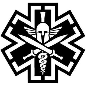 MilSpec Monkey Tactical Medicine (TAC-MED) Spartan Vinyl Decal (SWAT (Black))