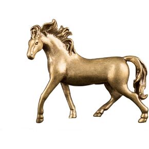 DMtse Chinese Feng Shui Brass Mini Horse Decor Statue Figurines for Animal Sculpture Collectibles Gift (Horse Male)