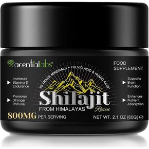 Shilajit Pure Himalayan Organic Shilajit Resin,Pure Shilajit with 85+ Trace Minerals & Fulvic Acid for Energy and Immune of Men and Women 2.1 OZ (4 Months Supply)