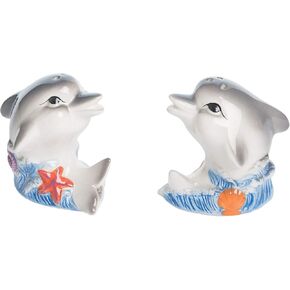 Beachcombers Dolphin Salt And Peppet Set Multicolored