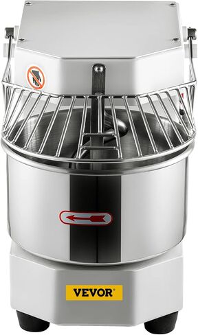 VEVOR Commercial Food Mixer, 7.3Qt Capacity, 450W Dual Rotating Dough Kneading Machine with Food-grade Stainless Steel Bowl, Security Shield & Timer Included, Baking Equipment for Restaurant Pizzeria in Saudi Arabia