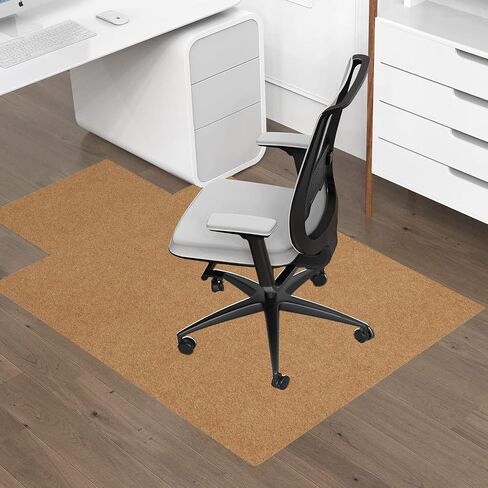Office Chair Mat for Hardwood Floor, 47"x35" Convex-Shape Floor Protector Heavy Duty Anti-Slip Desk Chair Floor Mat Rug for Home/Office (Dark Grey) in Saudi Arabia