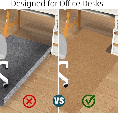 Office Chair Mat for Hardwood Floor, 47"x35" Convex-Shape Floor Protector Heavy Duty Anti-Slip Desk Chair Floor Mat Rug for Home/Office (Dark Grey) in Saudi Arabia