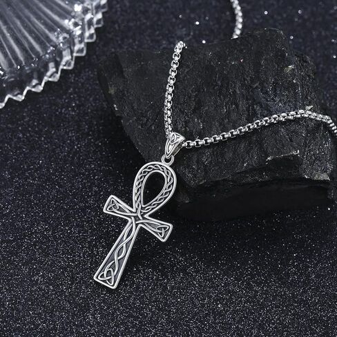 Ankh Necklace 925 Sterling Silver Infinity Pendant Ancient Egyptian Protection Jewelry Gifts for Women Girls Birthday in Saudi Arabia