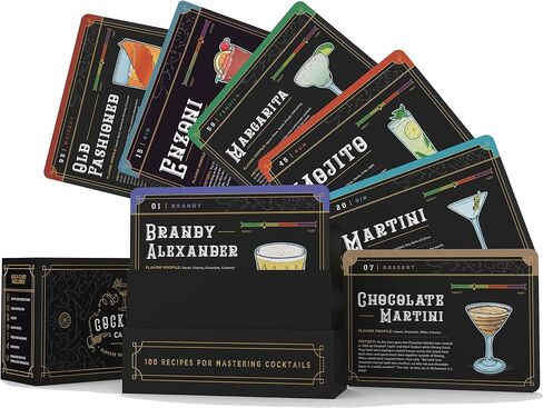 Cocktail Cards: 100 Cocktail Recipes to Master Cocktails in Bartender Flashcard Form with Step by Step Cocktail Instructions and Video Instructions in Saudi Arabia