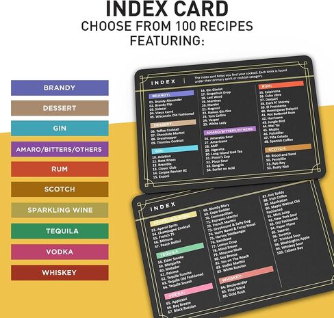 Cocktail Cards: 100 Cocktail Recipes to Master Cocktails in Bartender Flashcard Form with Step by Step Cocktail Instructions and Video Instructions in Saudi Arabia