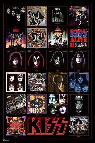 Kiss Band Destroyer Poster Album Cover Merchandise Collectibles Kiss Memorabilia Heavy Metal Music Merch 1970s Retro Vintage Cool Wall Decor Room Home Gift Cool Wall Art Print Poster 12x18 in Kuwait