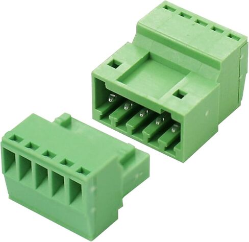 5Set 4P 2.54mm Pitch Screw Terminal Block Pluggable Connector,Pluggable Quick Male and Female Connector for 28-16AWG(5Set 4P) in Kuwait