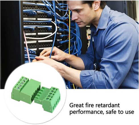 5Set 4P 2.54mm Pitch Screw Terminal Block Pluggable Connector,Pluggable Quick Male and Female Connector for 28-16AWG(5Set 4P) in Kuwait