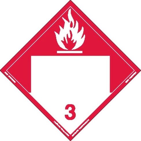 Labelmaster ZEZ9B Combustible Liquid Hazmat Placard, Blank, E-Z Removable Vinyl (Pack of 25) in Saudi Arabia