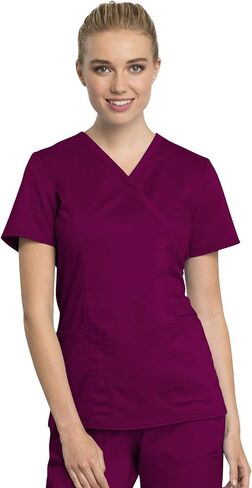 Cherokee Women Scrubs Top Workwear Revolution Tech Mock Wrap WW775AB in Saudi Arabia