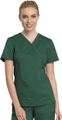 Cherokee Women Scrubs Top Workwear Revolution Tech Mock Wrap WW775AB in Saudi Arabia