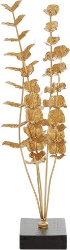 CosmoLiving من Cosmopolitan Metal Leaf Sculpture، مقاس 25.4 سم × 15.24 سم × 53.34 سم، ذهبي in Kuwait