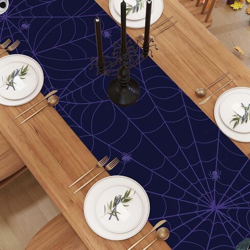 Jiudungs Nightmare Before Christmas Table Runner 72 Inches Long Gothic Jack Skellington and Sally Halloween Christmas Xmas Winter Holiday Home Kitchen Dinging Room Table Decorations in Saudi Arabia