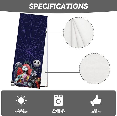 Jiudungs Nightmare Before Christmas Table Runner 72 Inches Long Gothic Jack Skellington and Sally Halloween Christmas Xmas Winter Holiday Home Kitchen Dinging Room Table Decorations in Saudi Arabia