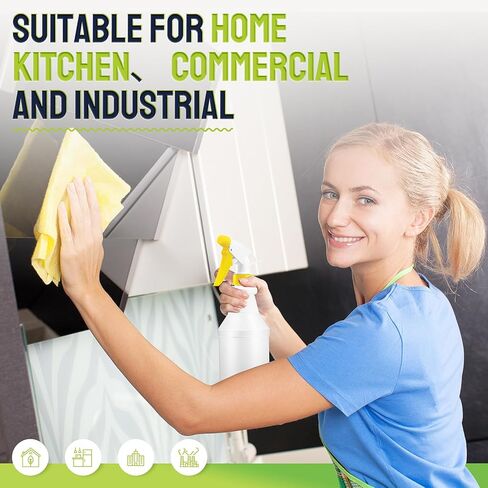 meekoo 10 قطع زجاجات رذاذ بلاستيكية سعة 16 أونصة مع فوهة قابلة للتعديل، زجاجات رذاذ فارغة قابلة لإعادة الملء لحلول التنظيف، سقي النباتات، تدريب الحيوانات، الحمام أو المطبخ، تجاري وسكني in Kuwait