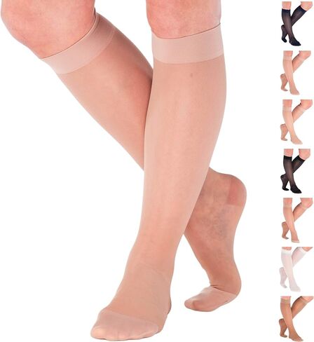 Made in USA - Travel Sheer Compression Socks 15-20mmHg for Women - ATRAVEL101 in Saudi Arabia