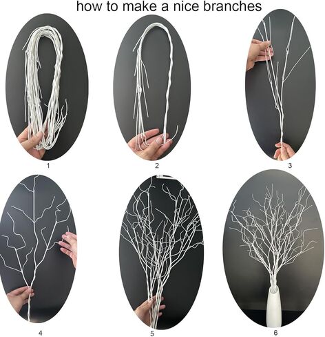 5 قطع بيضاء 29.5 بوصة فروع اصطناعية من الصفصاف المجعد المرجاني الجاف الأغصان نباتات وهمية انحناء العصي ينبع DIY الحرفية المزهريات المنزل الزفاف حديقة فندق مكتب ديكور in Kuwait