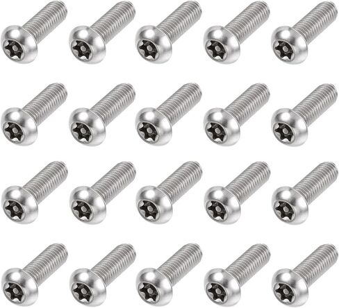 برغي آلة أمان توركس M8x25mm من uxcell، 20 قطعة براغي رأس عموم داخل العمود، 304 مسامير تثبيت من الفولاذ المقاوم للصدأ in Saudi Arabia