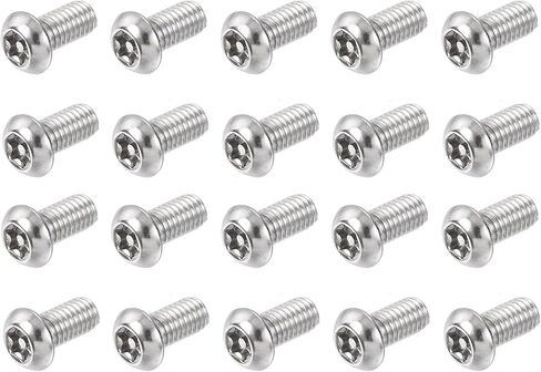 برغي آلة أمان توركس M8x25mm من uxcell، 20 قطعة براغي رأس عموم داخل العمود، 304 مسامير تثبيت من الفولاذ المقاوم للصدأ in Saudi Arabia