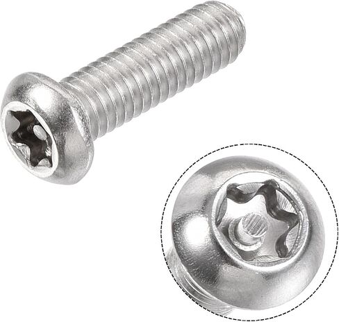 برغي آلة أمان توركس M8x25mm من uxcell، 20 قطعة براغي رأس عموم داخل العمود، 304 مسامير تثبيت من الفولاذ المقاوم للصدأ in Saudi Arabia
