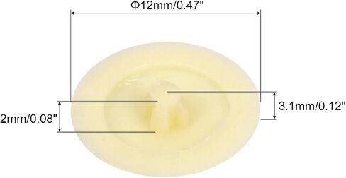 uxcell 100PCS Screw Cap Covers, 12mm Waterproof Plastic Screw Decorative Caps for Phillips Cam Lock Nuts Self-Tapping Screws, Beige in Kuwait