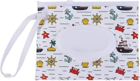 1Pc Wet Wipes Box Cute Clamshell Wipes Case Reusable Travel Refillable Portable Wipes Container Diapering Wipes and Holders Wipe Holders in Saudi Arabia