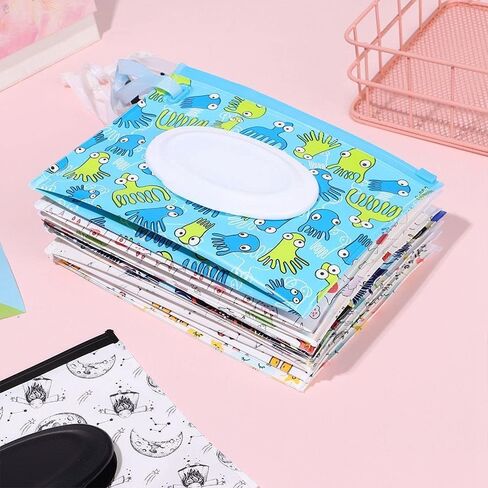 1Pc Wet Wipes Box Cute Clamshell Wipes Case Reusable Travel Refillable Portable Wipes Container Diapering Wipes and Holders Wipe Holders in Saudi Arabia