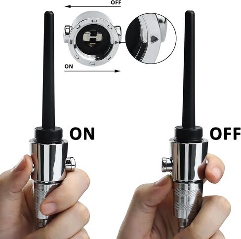 Silicone Shower Enema System with On/Off Switch, 2 Pack Reusable Shower Douche for Men and Women Portable Cleaning，Enema Nozzle Kit for Most Shower Systems ABS Black in Kuwait